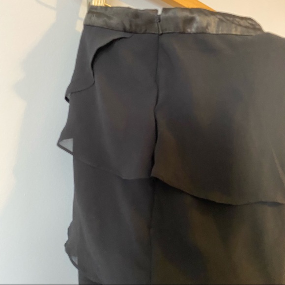 Mexx women’s black tiered sheer ruffle mini skirt - size 14 - Picture 4 of 13